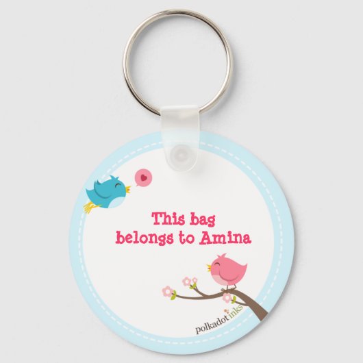 Birdie Love Key chain Sleutelhanger (Voorkant)