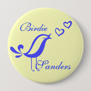 "Birdie Sanders" Ronde Button 4,0 Cm