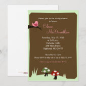 Birdie Woodland 5x7 Baby shower Invitation (Devant / Derrière)