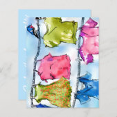 BIRDIES 'flyer' klein briefpapier (Voorkant / Achterkant)