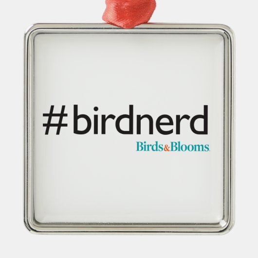 #BirdNerd Metalen Ornament (Voorkant)