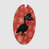 Birdorable Abyssinian Ground Hornbill Ornament (voorkant)
