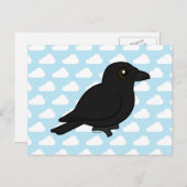 Birdorable American Crow Briefkaart (Voorkant / Achterkant)
