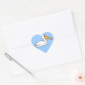 BIrdorable American White Pelican Hart Sticker (Envelop)