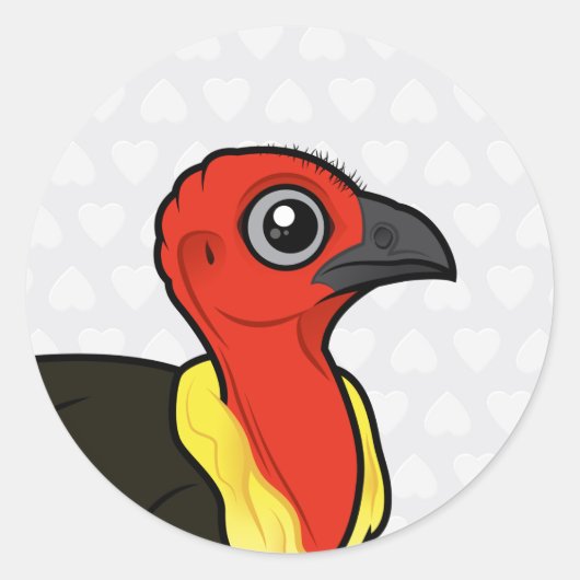 Birdorable Australian Brushturkey Ronde Sticker (Voorkant)