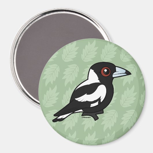 Birdorable Australian Magpie Magneet (Voorkant / Achterkant)