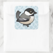 Birdorable Black-capped Chickadee Vierkante Sticker (Tas)