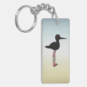 Birdorable Black Stilt Sleutelhanger (Voorkant Links)