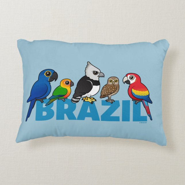 Birdorable Brazilië Accent Kussen (Achterkant)