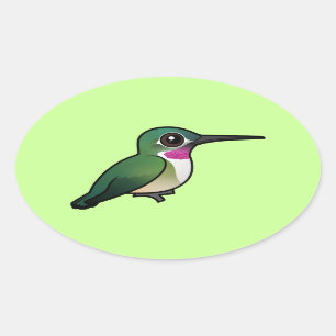 Birdorable Broad-tailed Hummingbird Ovale Sticker