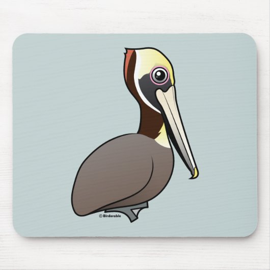 Birdorable Brown Pelican Muismat (Voorkant)