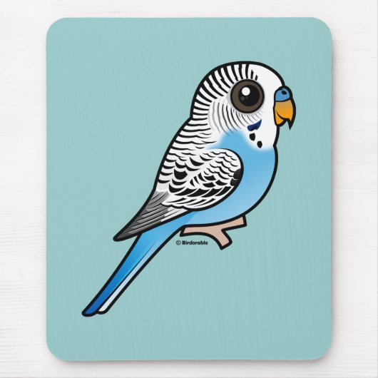 Birdorable Budgie Blue Muismat (Voorkant)