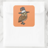 Birdorable Burrowing Uil Witch Vierkante Sticker (Tas)