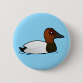 Birdorable Canvasback Ronde Button 5,7 Cm (Voorkant)