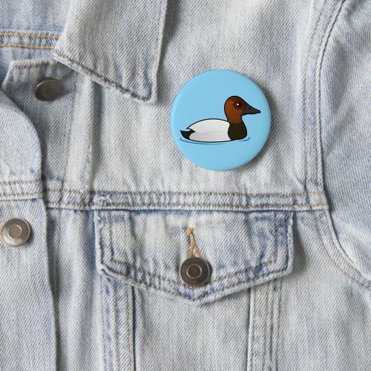 Birdorable Canvasback Ronde Button 5,7 Cm (In situ)