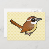 Birdorable Carolina Wren Briefkaart (Voorkant / Achterkant)
