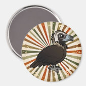 Birdorable Cinereous Vulture Magneet (Voorkant / Achterkant)