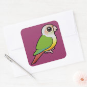 Birdorable Cinnamon Green-cheeked Conure Vierkante Sticker (Envelop)