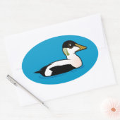 Birdorable Common Eider Ovale Sticker (Envelop)