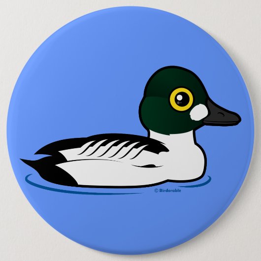 Birdorable Common Goldeneye Ronde Button 6,0 Cm (Voorkant)