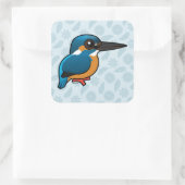 Birdorable Common Kingfisher Vierkante Sticker (Tas)