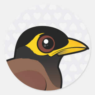 Birdorable Common Myna Ronde Sticker