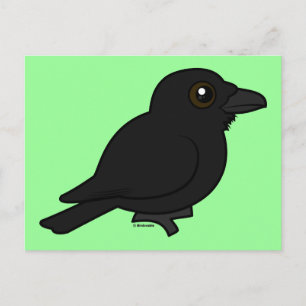 Birdorable Common Raven Briefkaart