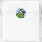 Birdorable Dusky Conure Ronde Sticker (Tas)