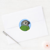 Birdorable Dusky Conure Ronde Sticker (Envelop)