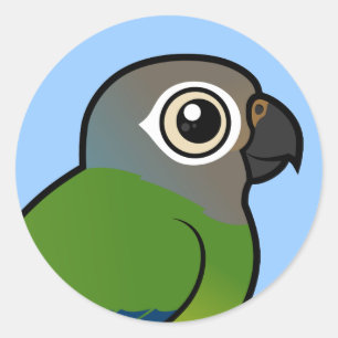 Birdorable Dusky Conure Ronde Sticker