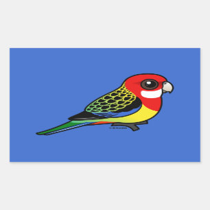 Birdorable Eastern Rosella Rechthoekige Sticker