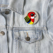 Birdorable Eastern Rosella Ronde Button 5,7 Cm (In situ)
