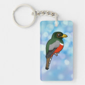 Birdorable Elegant Trogon Sleutelhanger (Voorkant)
