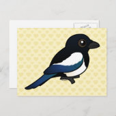 Birdorable Eurasian Magpie Briefkaart (Voorkant / Achterkant)