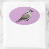 Birdorable Euraziatische Collared Dove Ovale Sticker (Tas)