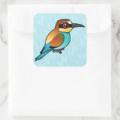 Birdorable European Bee-eater Vierkante Sticker (Tas)