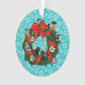 Birdorable Europese Tuin Vogels Kerst Krans Ornament (voorkant)