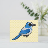 Birdorable Florida Scrub-Jay Briefkaart (Staand voorkant)