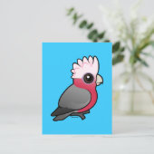 Birdorable Galah Briefkaart (Staand voorkant)