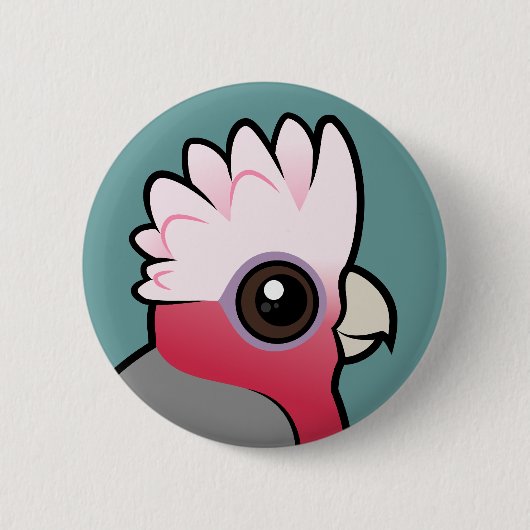 Birdorable Galah Ronde Button 5,7 Cm (Voorkant)