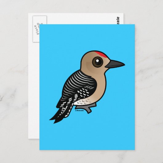 Birdorable Gila Woodpecker Briefkaart (Voorkant / Achterkant)