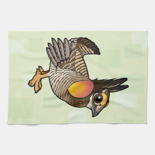 Birdorable Greater Prairie-Chicken Theedoek (Horizontaal)