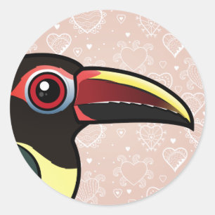 Birdorable Green Aracari Ronde Sticker