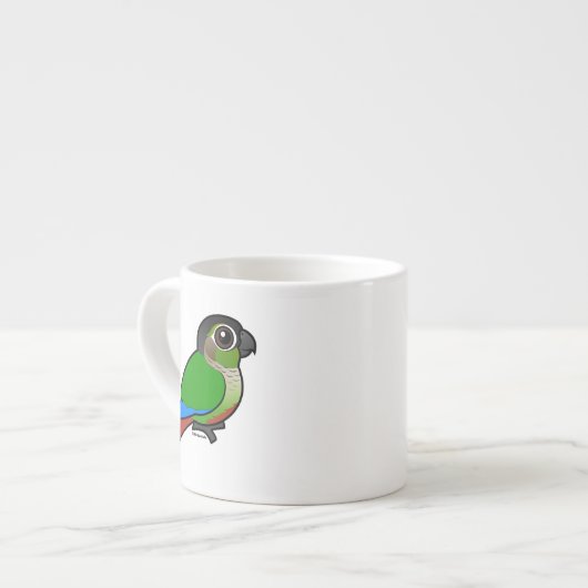 Birdorable Green-cheeked Conure Espresso Kop (Voorkant links)