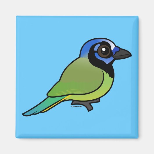 Birdorable Green Jay Magneet (Voorkant)
