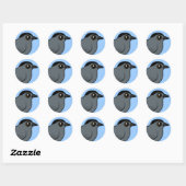 Birdorable Grey Catbird Ronde Sticker (Vel)