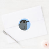 Birdorable Grey Catbird Ronde Sticker (Envelop)