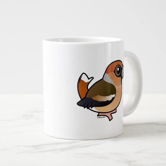 Birdorable Hawfinch Extra Grote Beker (Voorkant rechts)