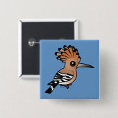 Birdorable Hoopoe Vierkante Button 5,1 Cm (Voorkant /achterkant)