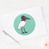 Birdorable Jabiru Ronde Sticker (Envelop)